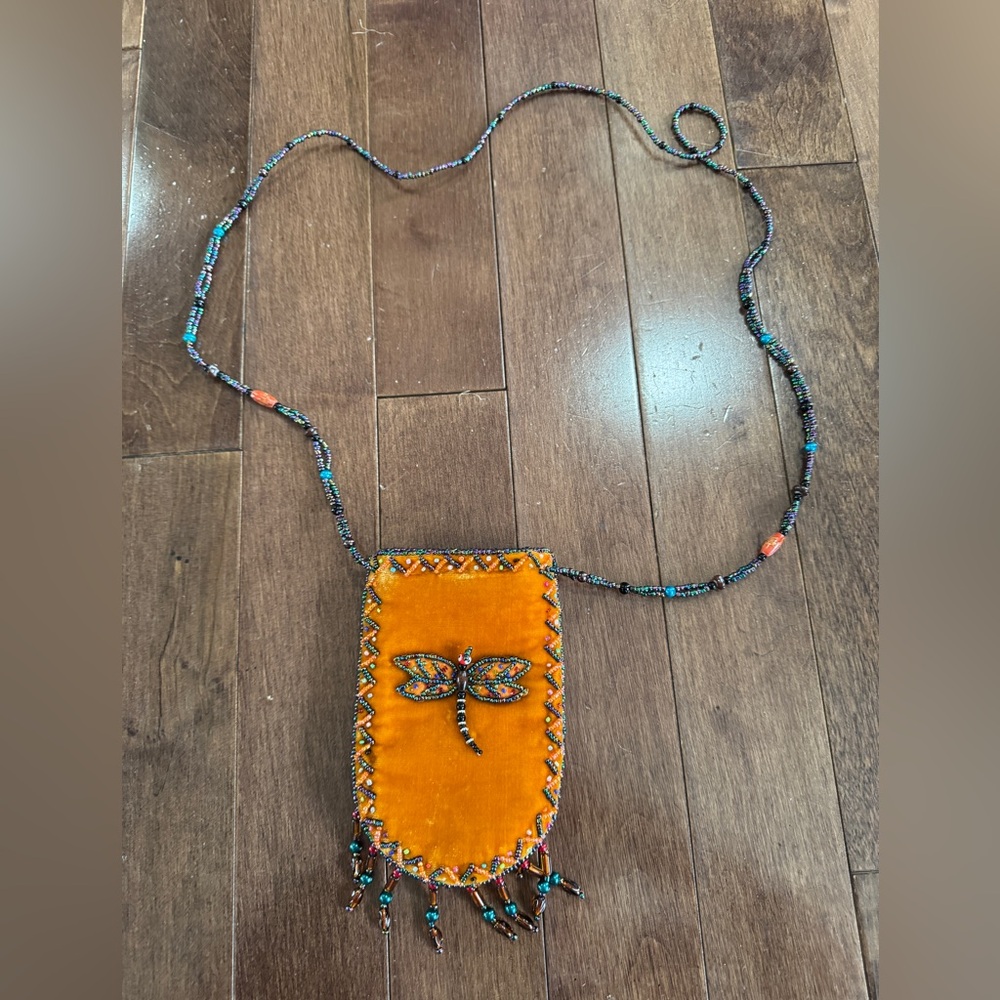 Hand Beaded Bag Dragonfly Fashion Handbag Small Purse Bag